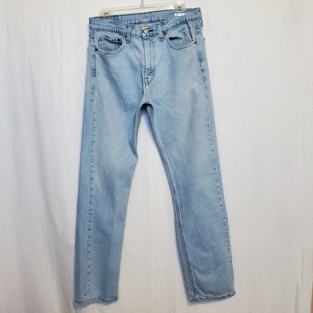 Levi's 505 Regular Fit Straight Leg Jeans Light Wash 33